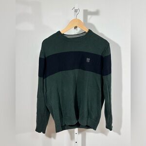 CHAPS Ralph Lauren Colorblock Cotton Sweater – Green / Navy – XL